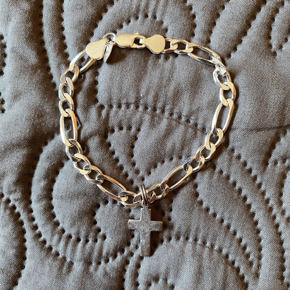 Silver Cross Bracelet